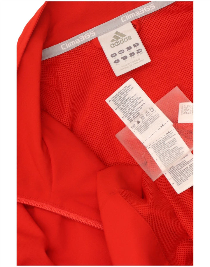 Giacca da tuta da uomo Adidas Clima 365 XL rossa in poliestere color block