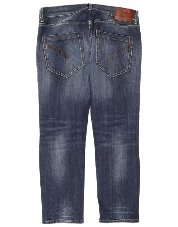 Dondup Jeans corti slim a vita media da donna W32 L27 blu designer