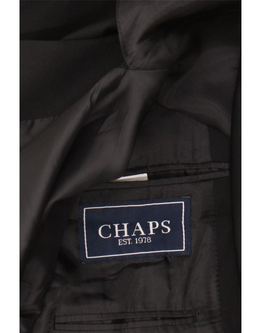 Giacca blazer a 2 bottoni da uomo Chaps UK 38 lana nera media