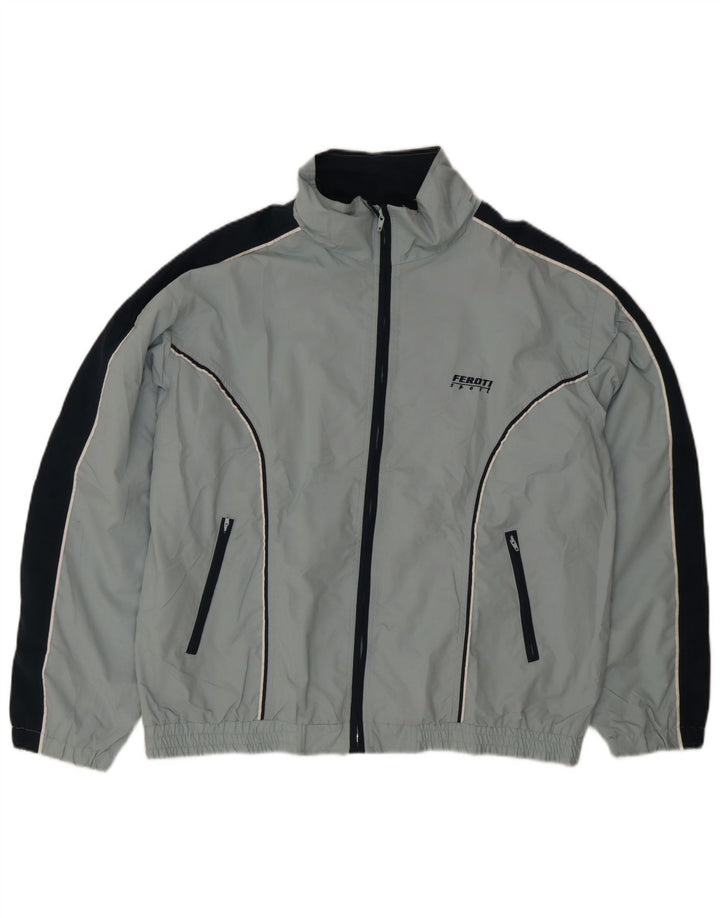 Giacca a vento da uomo Feroti UK 42 XL Poliestere color block blu