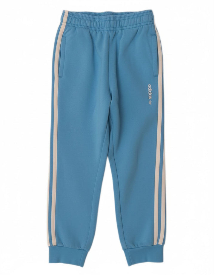 Pantaloni della tuta da ragazzo ADIDAS Joggers 6-7 anni in cotone blu