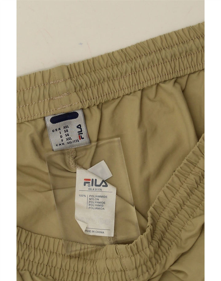 FILA Mens Sport Shorts 2XL Beige Polyamide Vintage Fila and Second-Hand Fila from Messina Hembry 