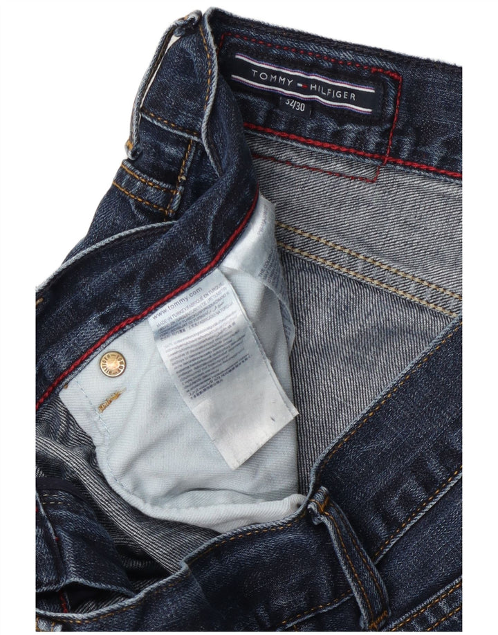 Jeans dritti da uomo Tommy Hilfiger W32 L30 cotone blu navy