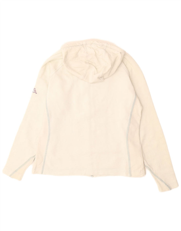 Maglione con cappuccio e zip da donna KAPPA UK 14 Medio Bianco