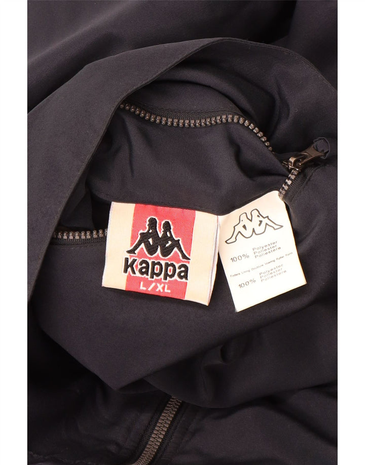 Giacca reversibile con cappuccio da uomo Kappa UK 40 Large blu navy in poliestere