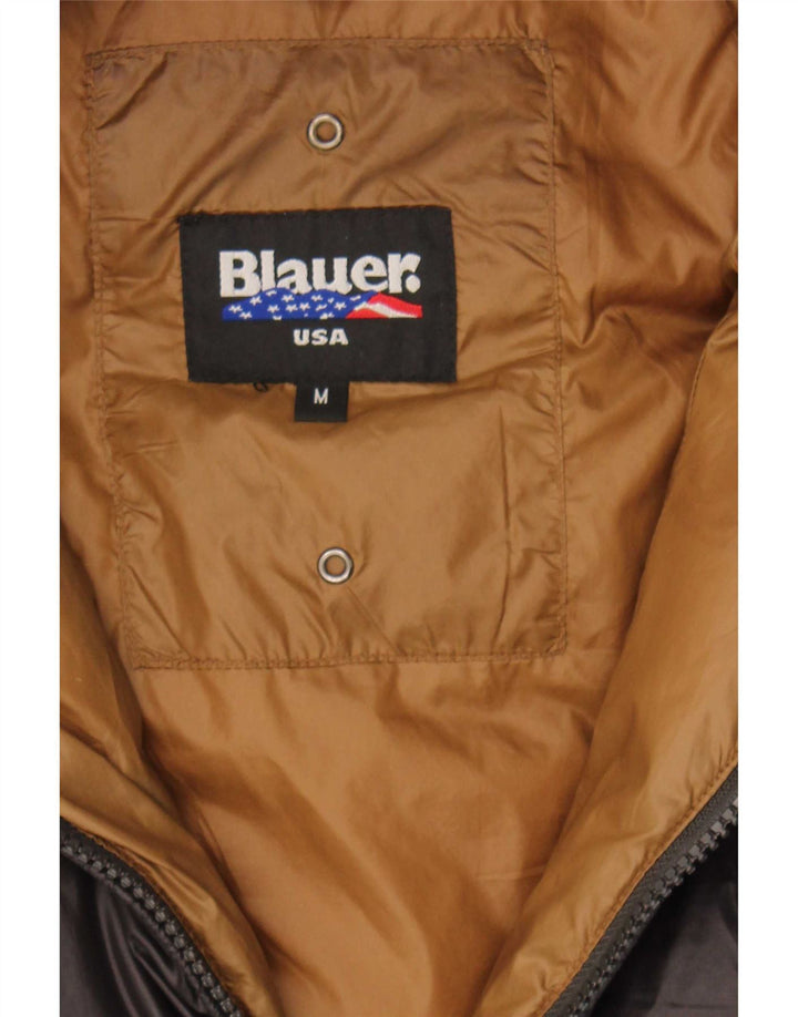 Giacca imbottita con cappuccio da donna Blauer UK 12 media nera in poliammide