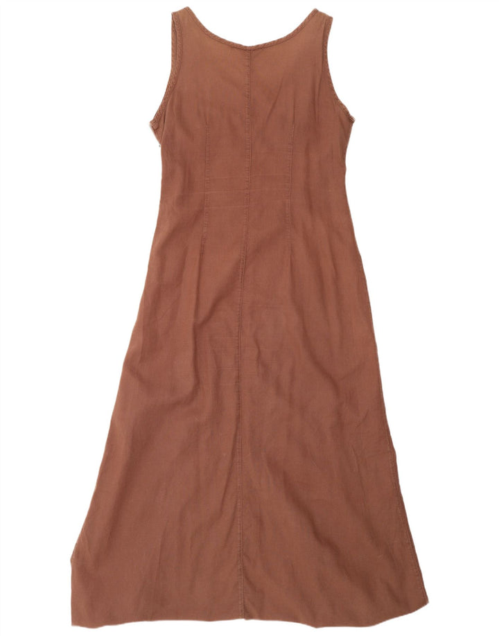 Abito lungo senza maniche da donna Squaw UK 14 grande marrone