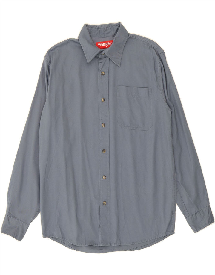 WRANGLER Mens Shirt Small Grey Cotton Vintage Wrangler and Second-Hand Wrangler from Messina Hembry 