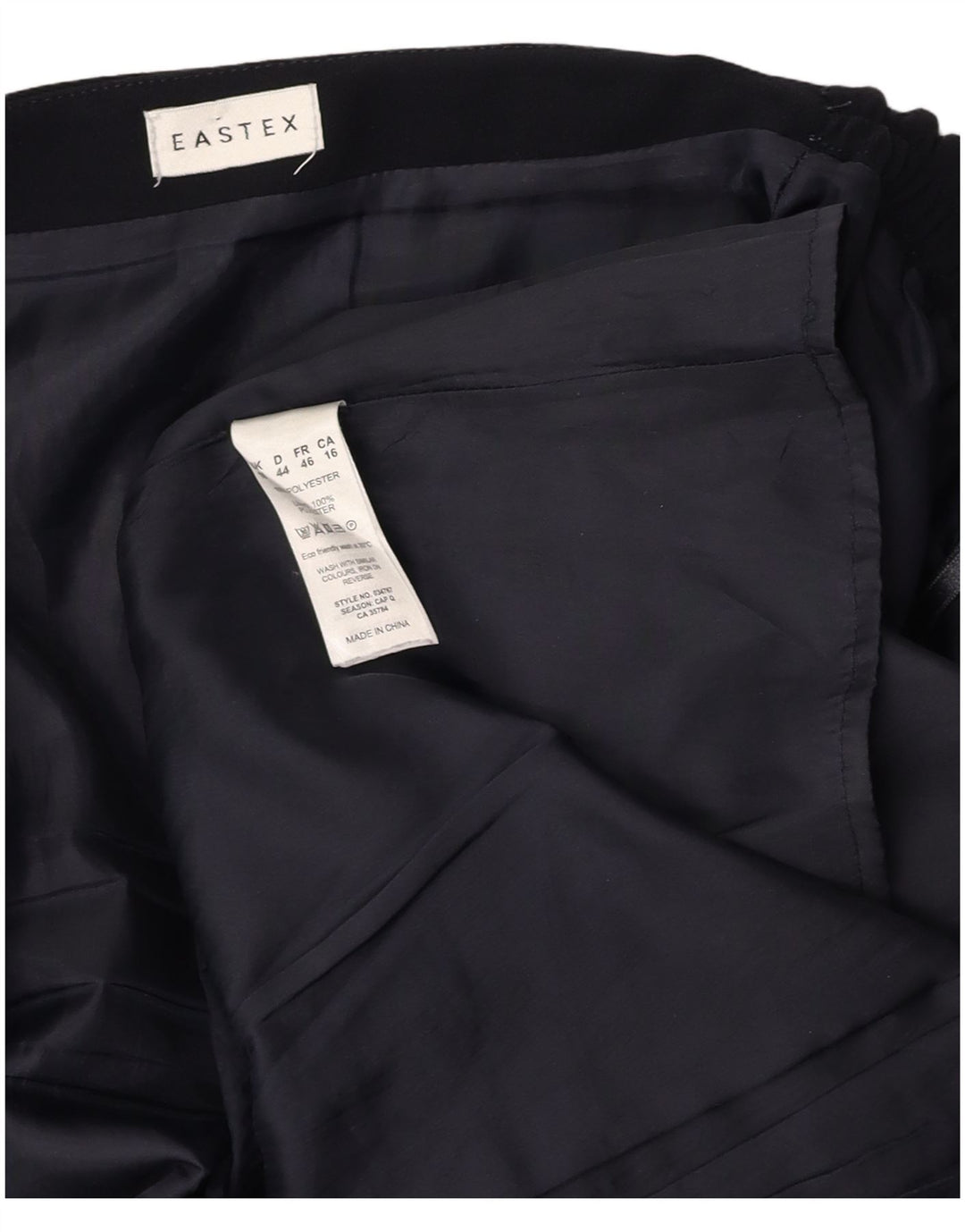 Gonna a tromba da donna EASTEX UK 18 XL W36 poliestere blu navy