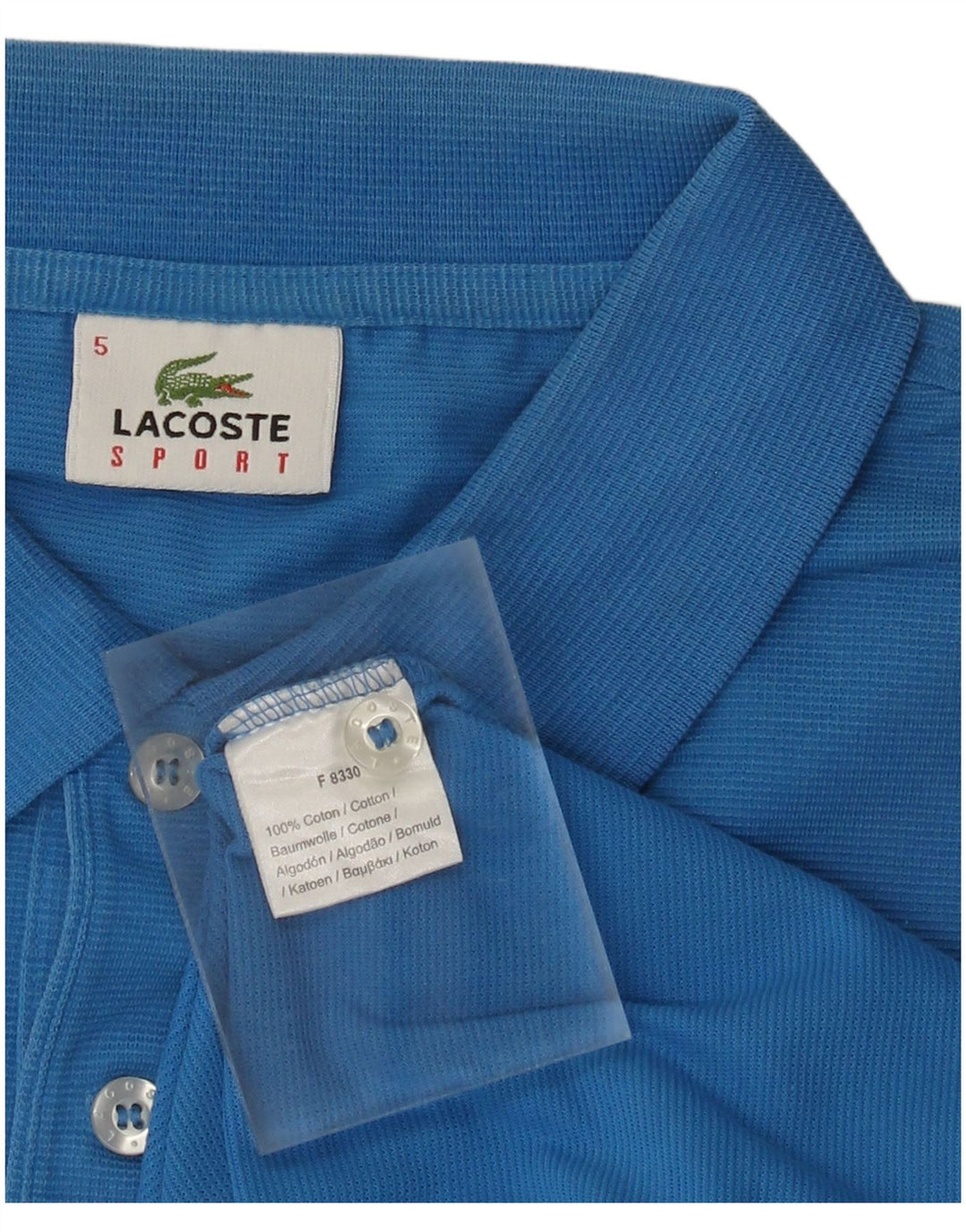 Polo da uomo Lacoste taglia 5 grande in cotone blu