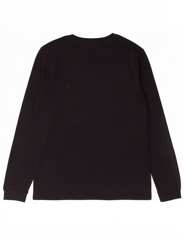 Champion Top grafico da uomo a maniche lunghe in cotone blu navy medio
