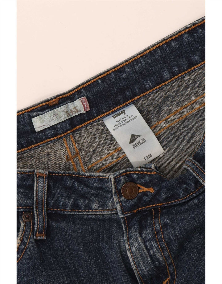 Levi's Donna 545 Jeans Bootcut bassi US 12 Large W34 L31 Cotone blu