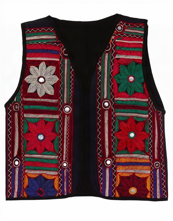 Canotta vintage da donna UK 10 piccolo floreale multicolore