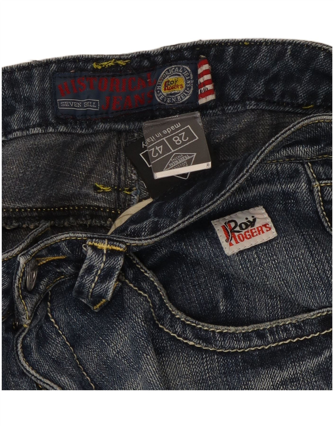 Jeans dritti Seven Bell da donna Roy Rogers IT 42 medio W28 L29 blu
