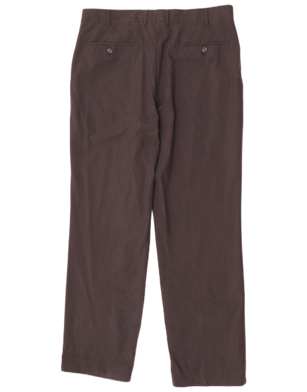 Pantaloni da Abito Dritti da Uomo Bruno Banani W36 L32 Cotone Grigio