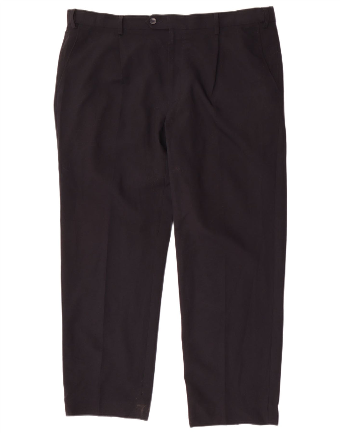 Pantaloni da abito vestibilità regolare Marks & Spencer da uomo W40 L29 poliestere blu navy