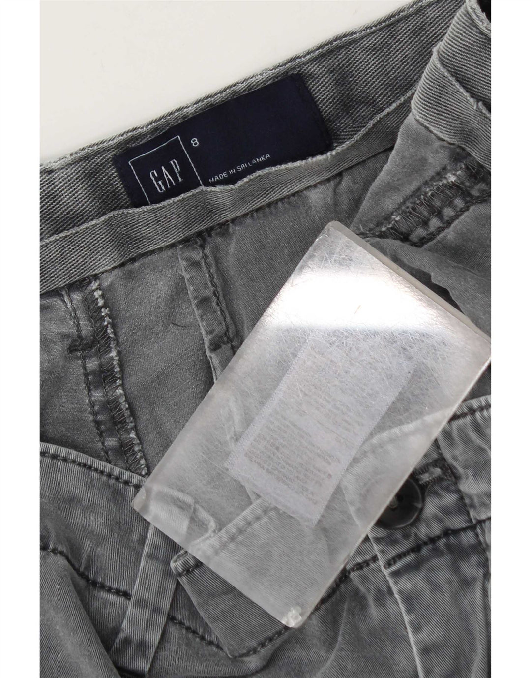 Pantaloni chino dritti da donna Gap US 8 medi W30 L27 cotone grigio