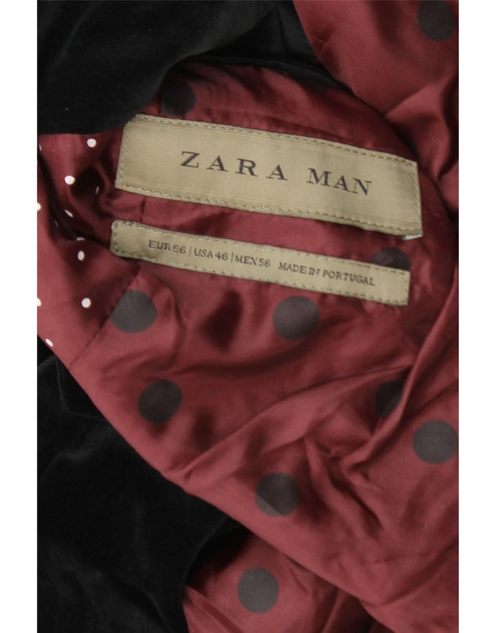 Giacca blazer da uomo a 2 bottoni Zara EU 56 XL nera