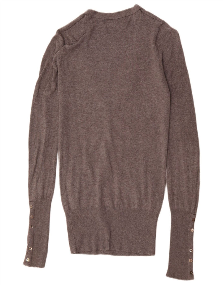 Maglione cardigan da donna Zara UK 12 Rayon grigio medio