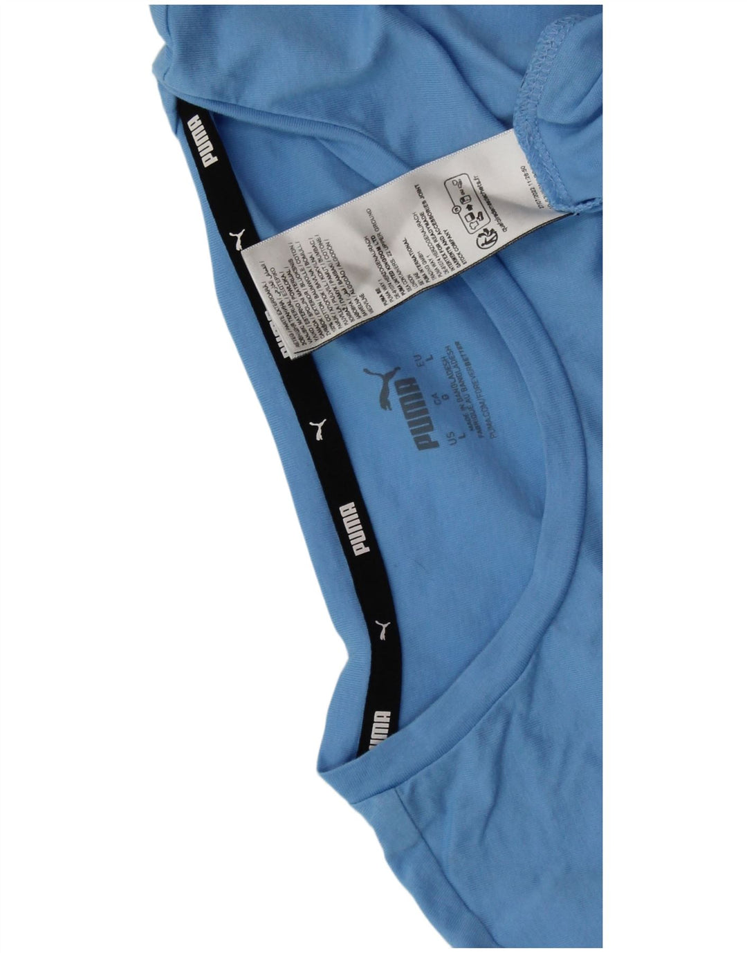 PUMA T-shirt da donna Top UK 16 Large Blu Cotone