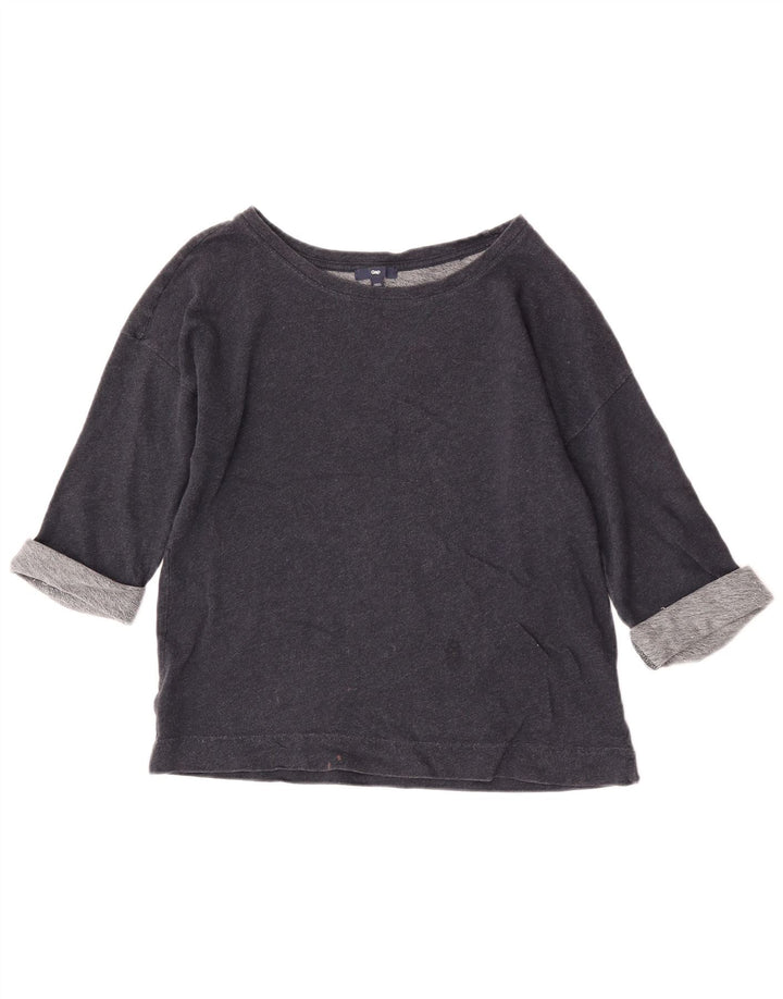Gap Top oversize da donna con maniche a 3/4 UK 10 Small Cotone blu navy