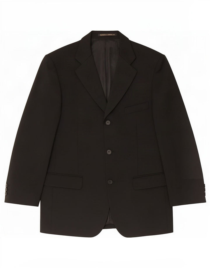 Giacca blazer a 3 bottoni Marks & Spencer da uomo St. Michael UK 40 media nera