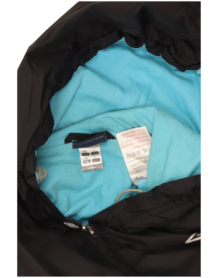 Giacca a vento con cappuccio da donna Umbro UK 14 poliestere nero medio