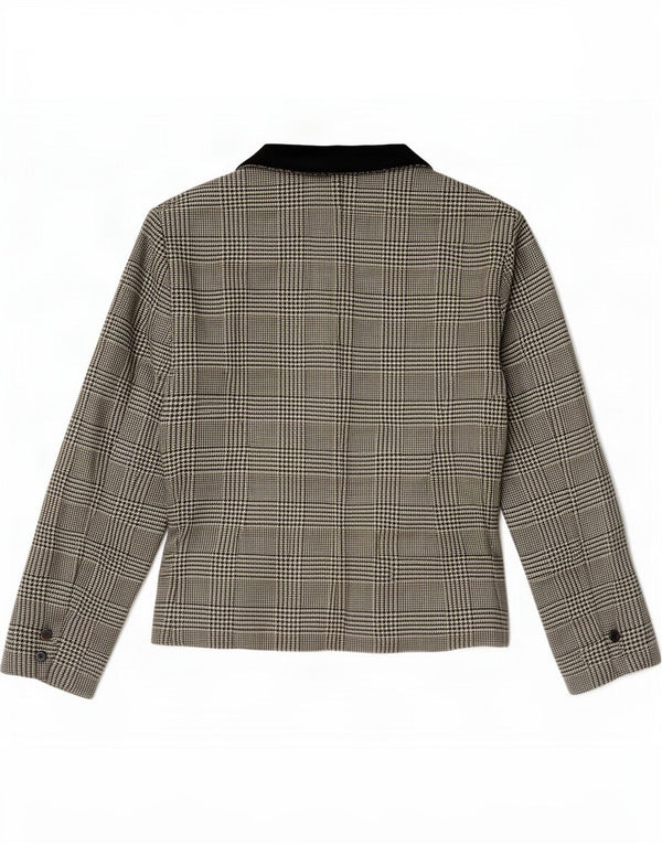 Giacca blazer doppiopetto vintage da donna IT 42 media pied de poule nera