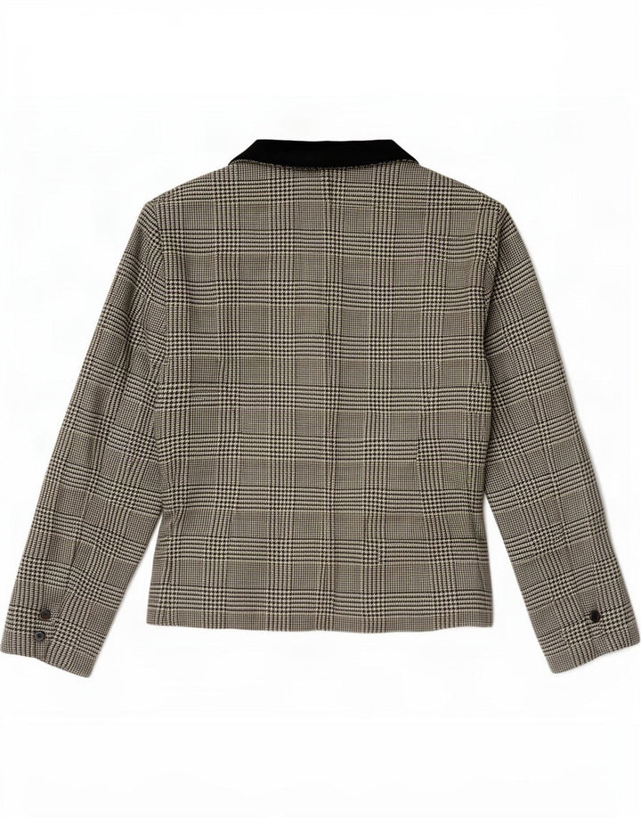 Giacca blazer doppiopetto vintage da donna IT 42 media pied de poule nera