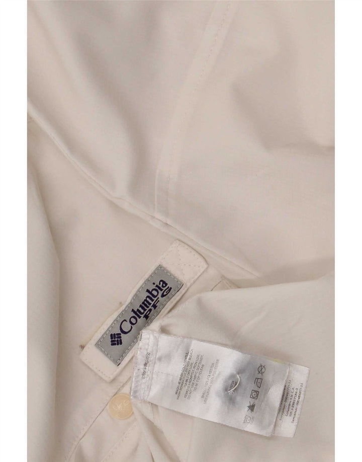 Camicia da uomo Columbia in poliestere bianco medio