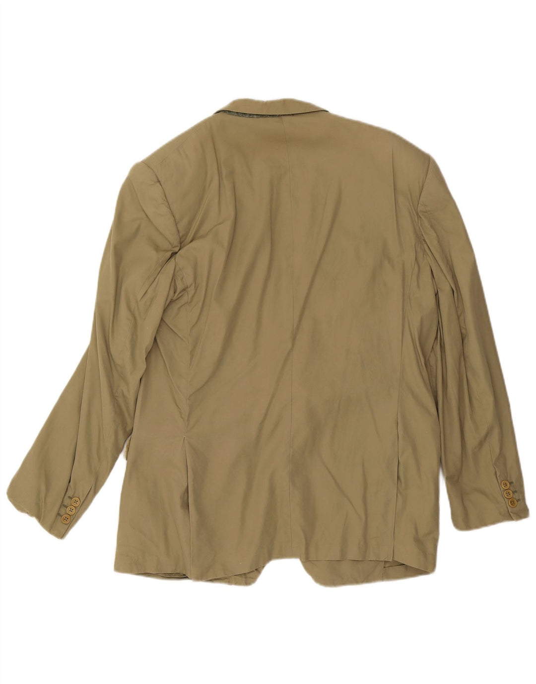 Burberry Mens 2 Button Blazer Jacket IT 52 Large Khaki Cotton