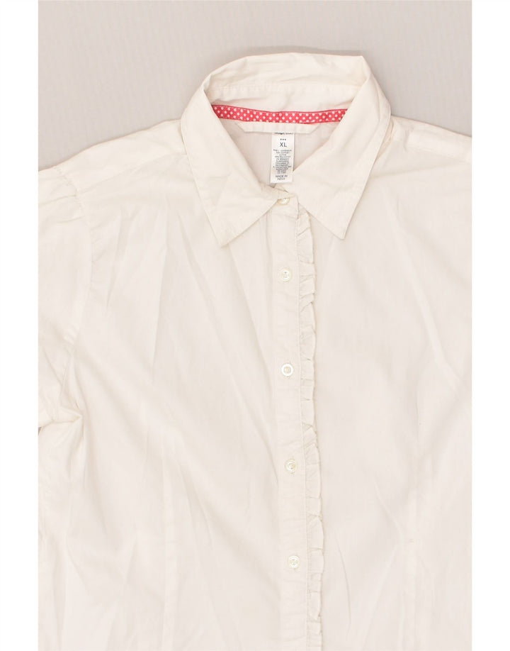 GAP Girls Short Sleeve Shirt 13-14 Years XL White Cotton | Vintage Gap | Thrift | Second-Hand Gap | Used Clothing | Messina Hembry 