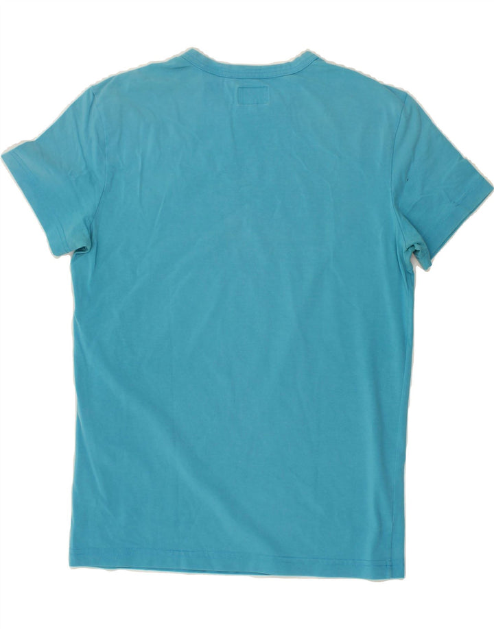 ENERGIE Womens T-Shirt Top UK 14 Large Blue Vintage Energie and Second-Hand Energie from Messina Hembry 