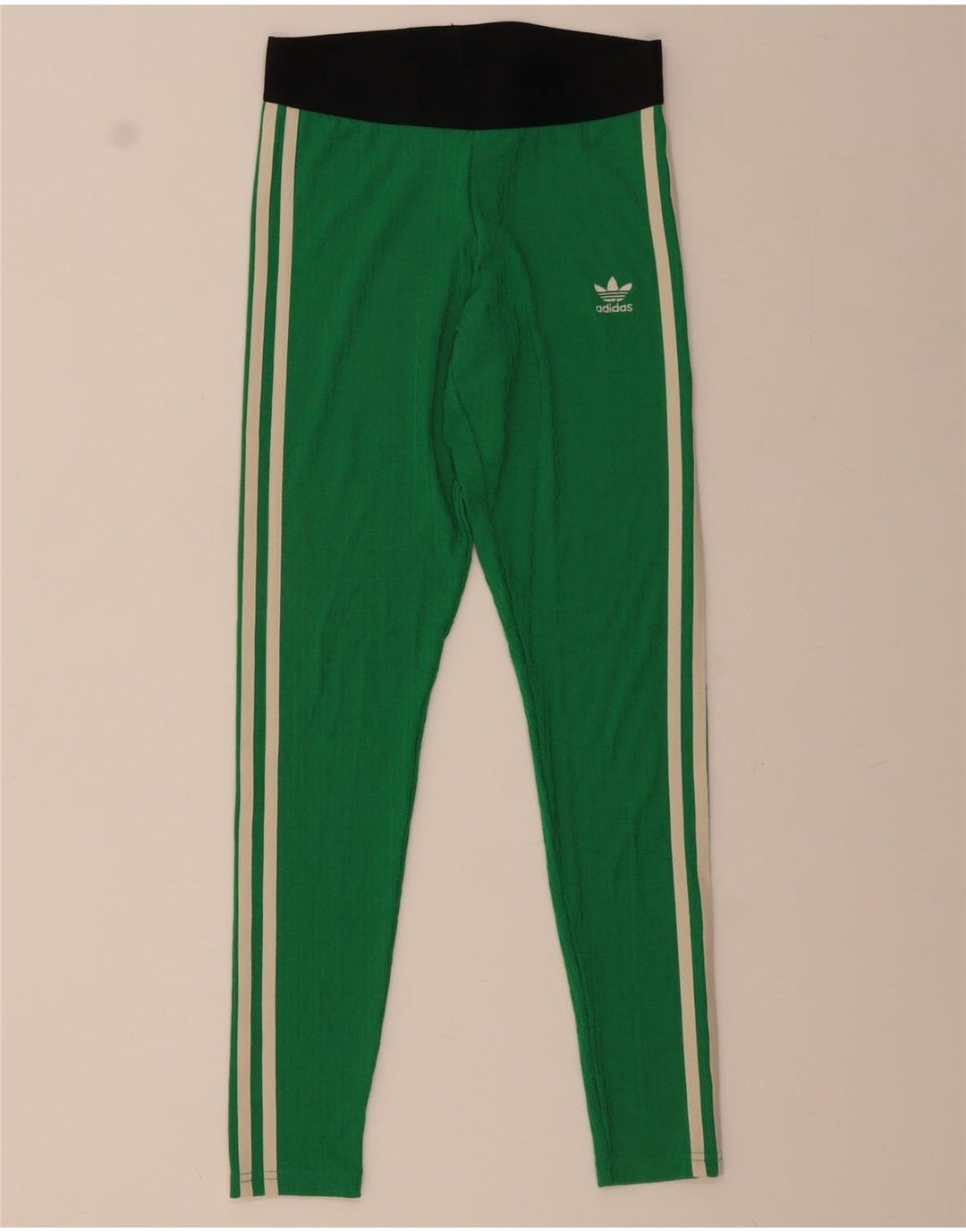 Leggings da donna ADIDAS UK 8/10 Small Verde Colourblock Poliestere