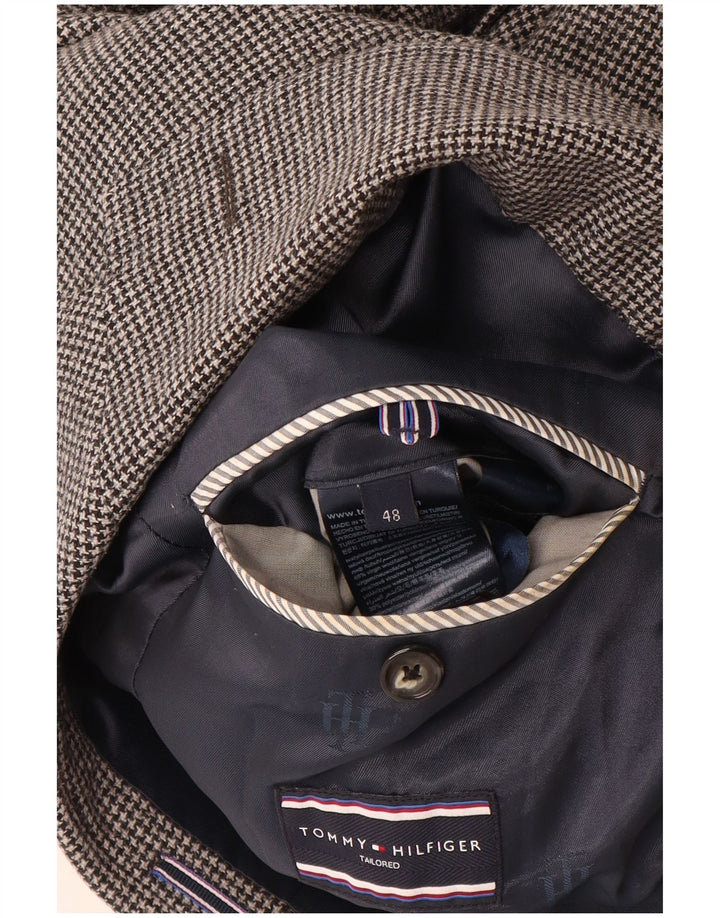 TOMMY HILFIGER Giacca blazer sartoriale da uomo IT 48 pied de poule grigio medio