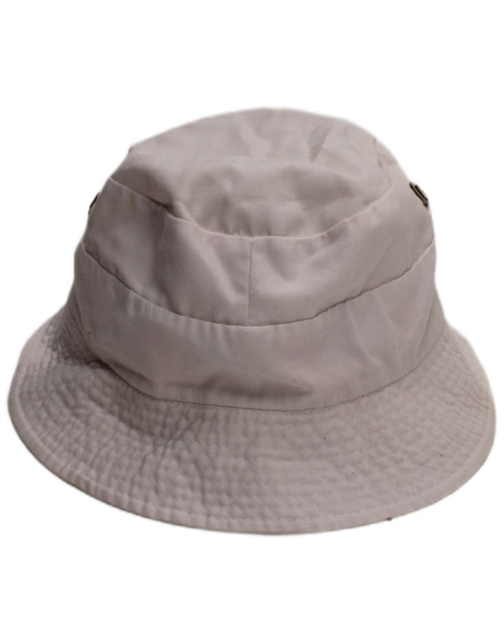 VINTAGE Mens Graphic Bucket Hat One Size White USA