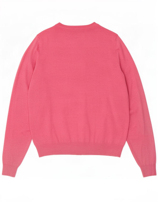 Maglione cardigan da donna Marks & Spencer UK 18 XL viscosa rosa