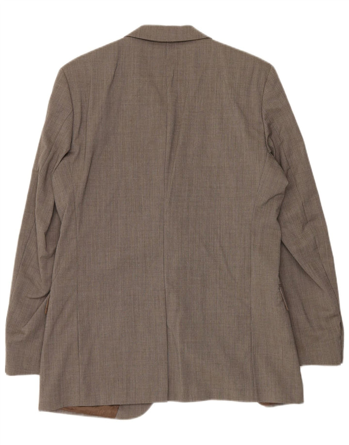Giacca blazer da uomo a 2 bottoni Hugo Boss UK 48 Lana vergine grigio medio