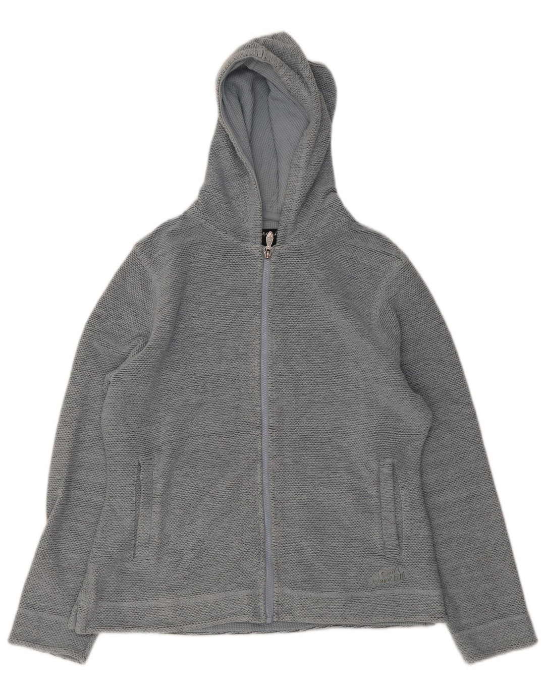 Maglione con cappuccio e zip da donna Weird Fish UK 14 Cotone blu medio