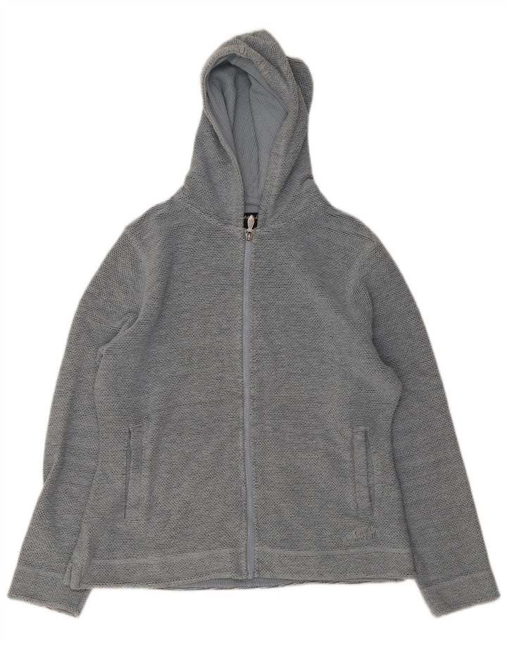 Maglione con cappuccio e zip da donna Weird Fish UK 14 Cotone blu medio