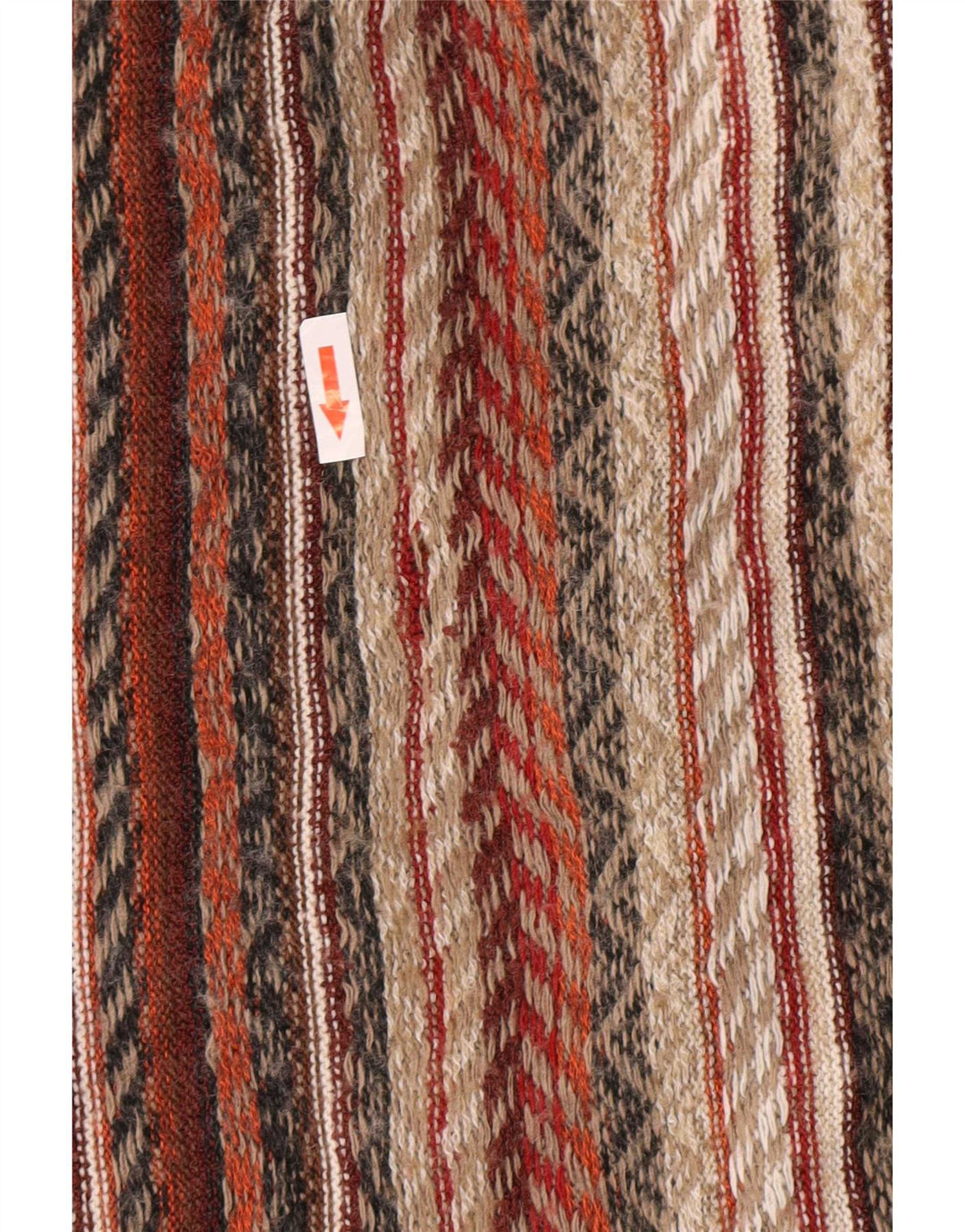 Gilet vintage da uomo grande a righe multicolori