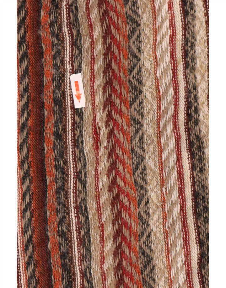 Gilet vintage da uomo grande a righe multicolori