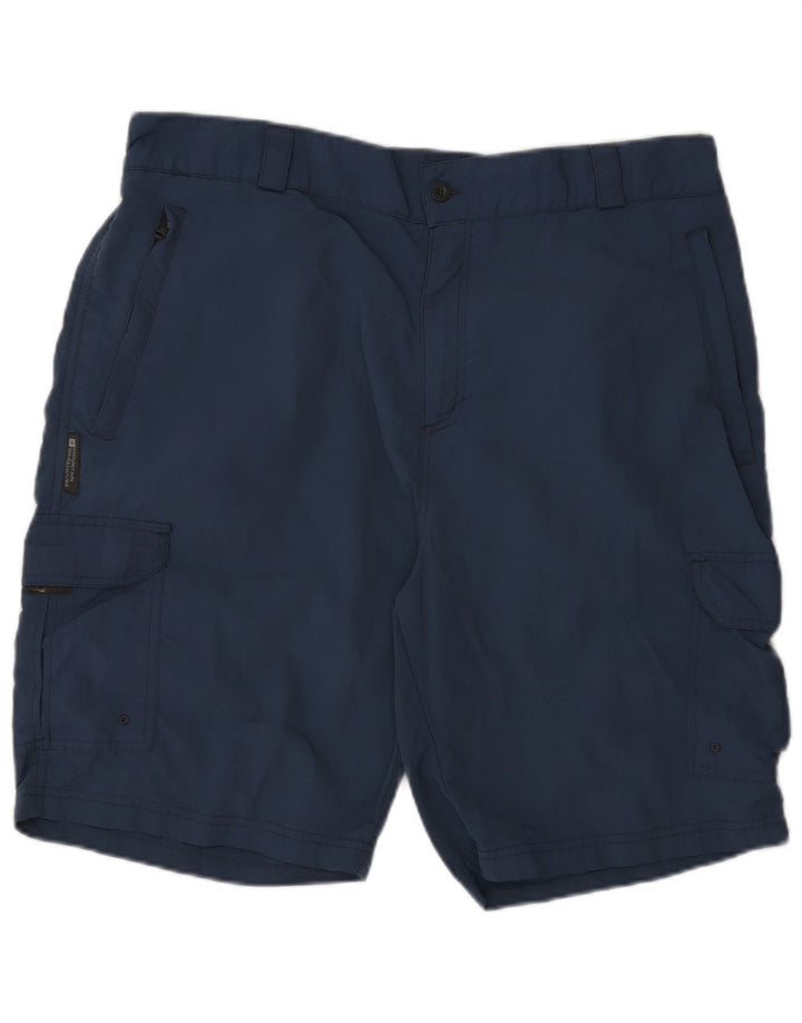 Pantaloncini cargo da uomo Mountain Warehouse W36 Large in nylon blu navy