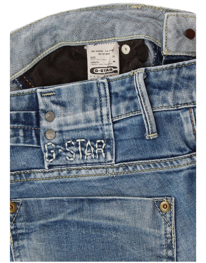 Jeans slim invecchiati da donna G-STAR W31 L36 cotone blu