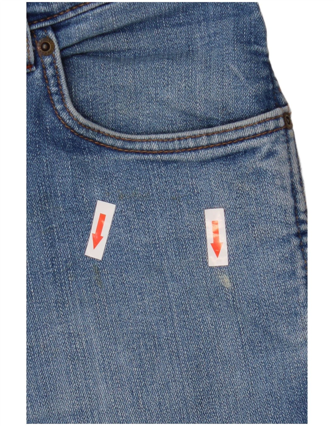 Jeans dritti elasticizzati Texas Wrangler da uomo W36 L30 cotone blu