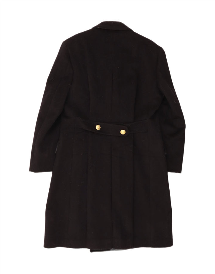 Cappotto doppiopetto vintage da donna IT 52 2XL Nero Classico