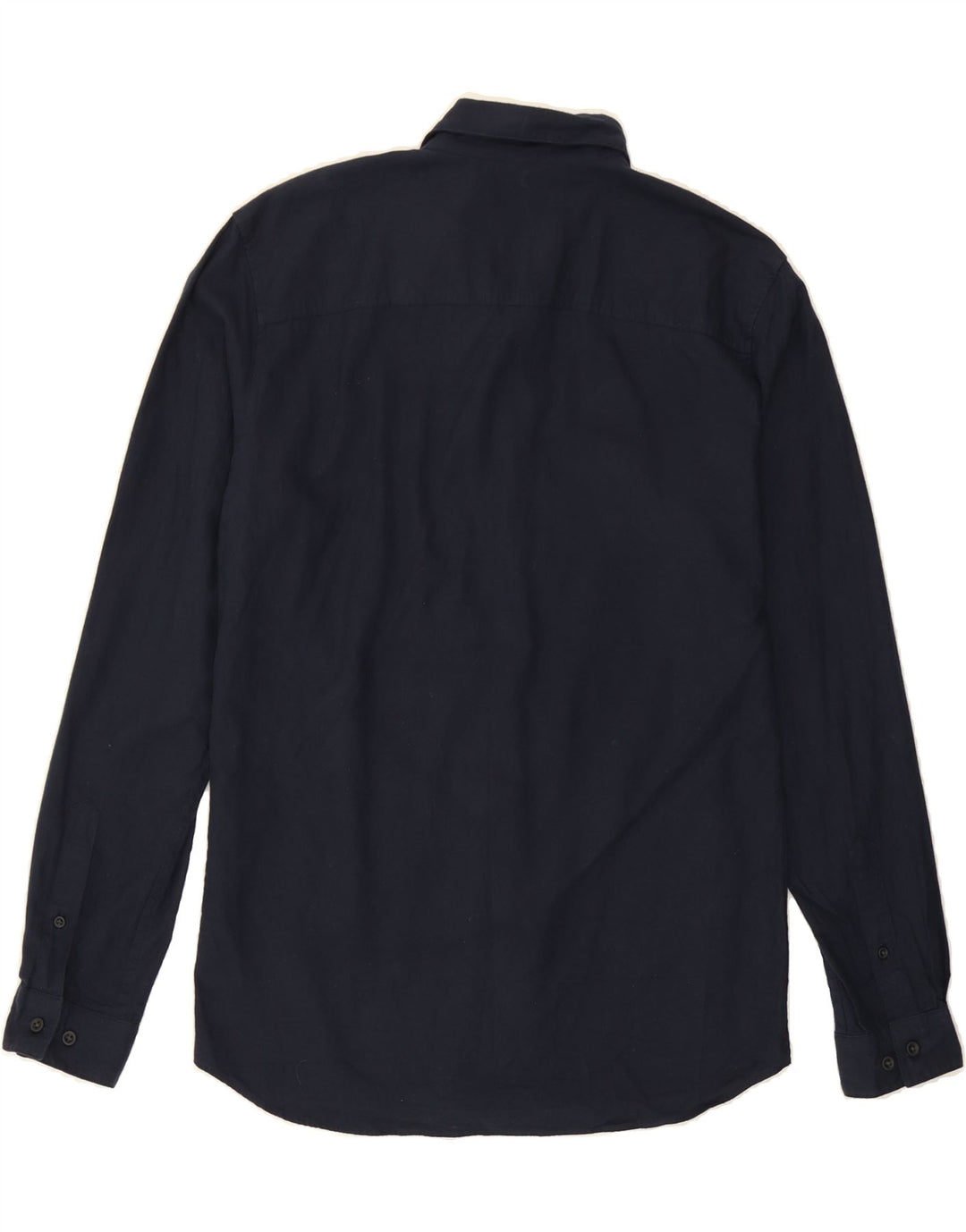 JACK & JONES Mens Premium Slim Fit Shirt Size 40 Medium Navy Blue Cotton Vintage Jack & Jones and Second-Hand Jack & Jones from Messina Hembry 