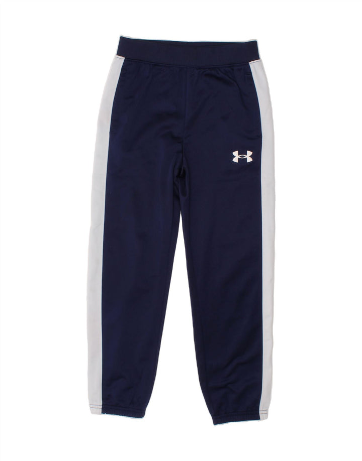 UNDER ARMOUR Boys Tracksuit Trousers Joggers 6-7 Years  Navy Blue Vintage Under Armour and Second-Hand Under Armour from Messina Hembry 