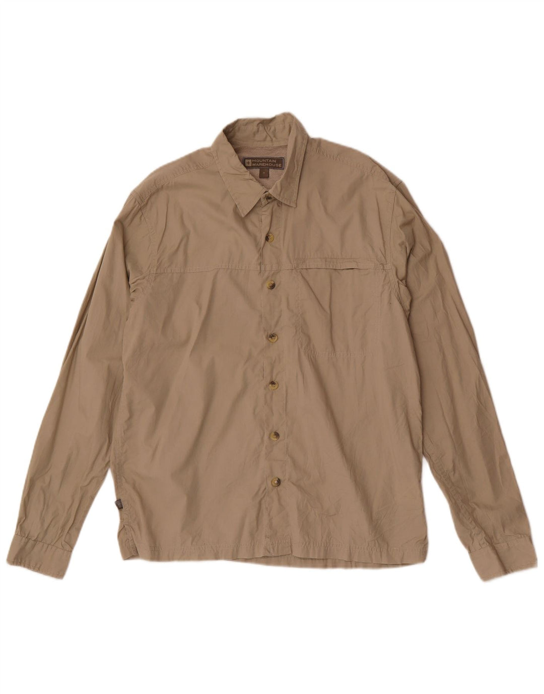 Camicia da uomo vestibilità regolare Mountain Warehouse in cotone kaki medio