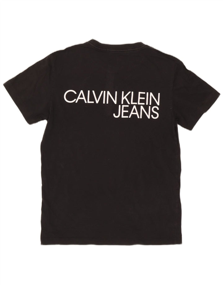CALVIN KLEIN JEANS T-shirt grafica da uomo Top piccola in cotone nero